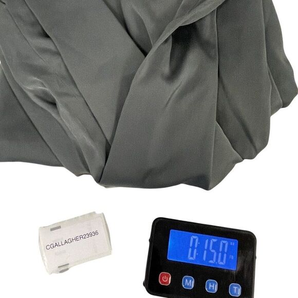 Massimo Dutti Womens Pants EU 42 US 10 Gray Wide-Leg Satin Trousers 5054/885 NWT - Picture 11 of 11